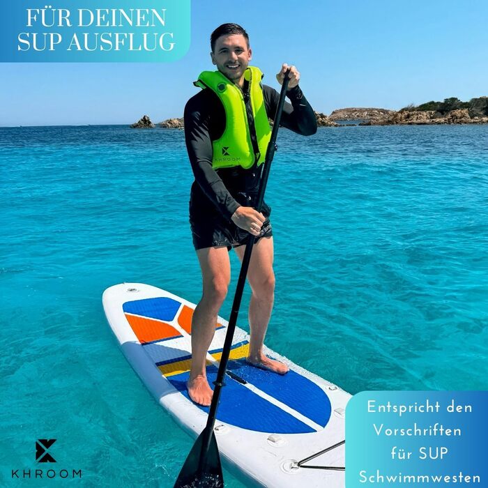Надувна жилет Khroom для дорослих, 150-210 см, до 100 кг, для снорклінгу, каякінгу та SUP (V2)