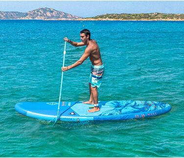 SUP-дошка AQUATONE Wave Plus 11' для дорослих, універсальна, блакитна, розмір XL