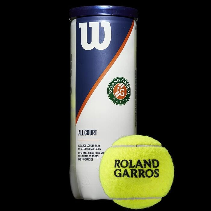 Тенісний м'яч Wilson Roland Garros 4 шт. (жовтий) - офіційний м'яч Відкритого чемпіонату Франції