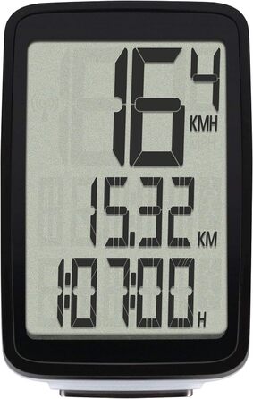 Велокомп'ютер Sigma Sport Pure 1 ATS, 4 функції, бездротовий, великий дисплей, чорний
