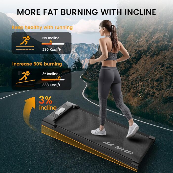 Бігова доріжка Walking Pad з нахилом 4 в 1, 2.5HP, APP-керування та пульт, для офісу і дому, компактна під стіл