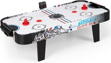 Airhockey стіл DREAMADE 42 дюйми з LED-рахунком та аксесуарами для дітей та дорослих