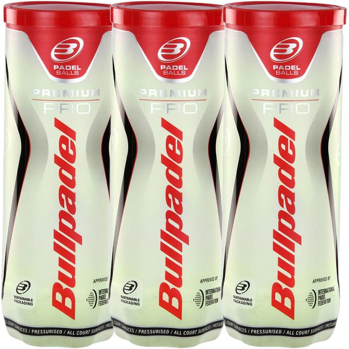 Набір тенісних м'ячів для падел-тенісу Bullpadel Premium Pro Tripack (3 шт.)