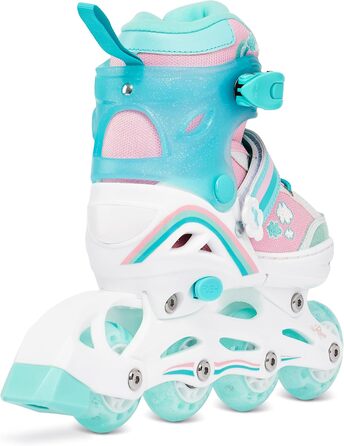 Інлайнери роликові для дітей дівчаток RAVEN Zoya Mint, регульовані з LED підсвіткою (34-37)