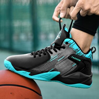 Чоловічі баскетбольні кросівки хай-топ, блакитні, розмір 48 EU