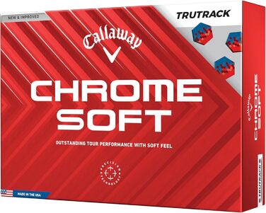 Гольф-кулі Callaway з хромовим покриттям, м'які True Track Blue/Red
