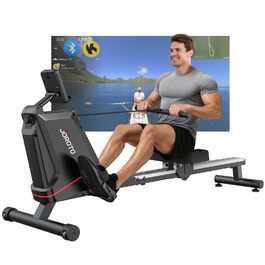 Гребний тренажер JOROTO для дому, тихий магнітний, Bluetooth, монітор, вантажопідйомність 160 кг, вертикальне зберігання, компактний