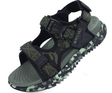 Чоловічі сандалі Oncaі Wandersandalen: ортопедичні трекінгові сандалі для відновлення, пляжу та спорту, зелений камуфляж, розмір 47 EU