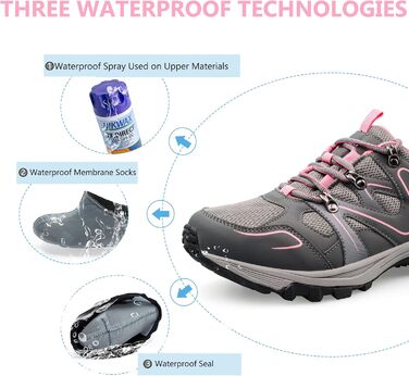 Черевики для трекінгу Riemot для чоловіків, рожево-сірі, 41 EU