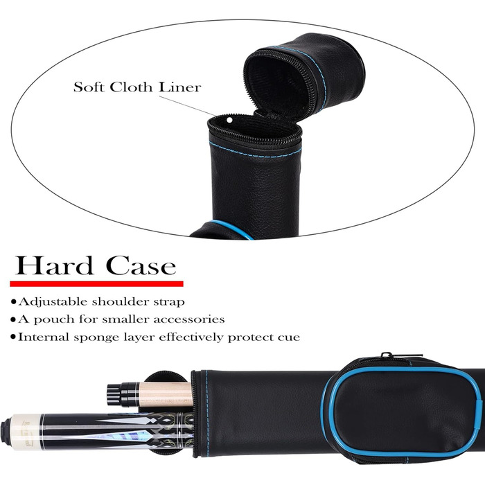 Професійний більярдний кий Ray Speed CGB-600 з жорстким кейсом: канадський клен, 58' (2-х частинний), 19 oz