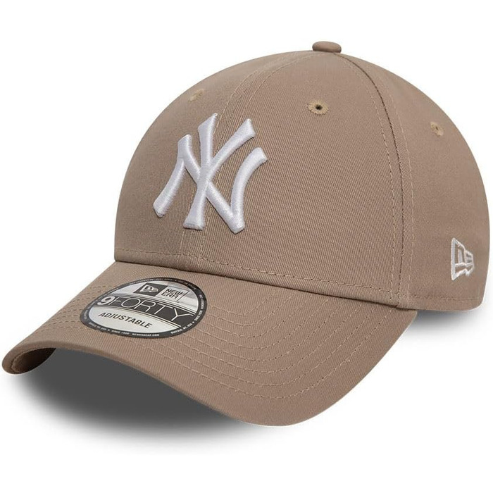Кепка New Era New York Yankees MLB League Essential Hellbraun Weiß Verstellbare 9Forty - універсальний розмір