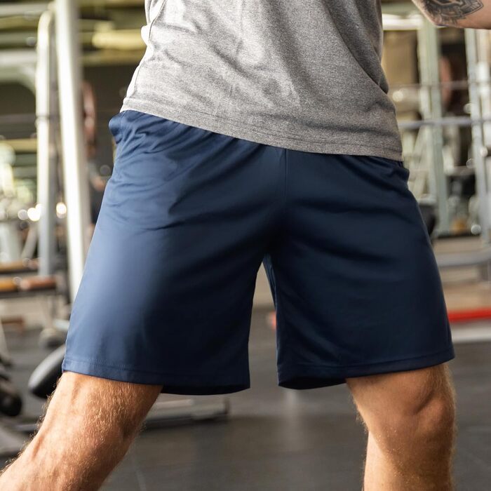 5 пар чоловічих спортивних шортів ZENGVEE з кишенями, швидковисихаючі, дихаючі, для бігу, тренувань, активного відпочинку (Outdoor), спортзалу. Кольори: чорний, сірий, темно-синій, зелений. Розмір M