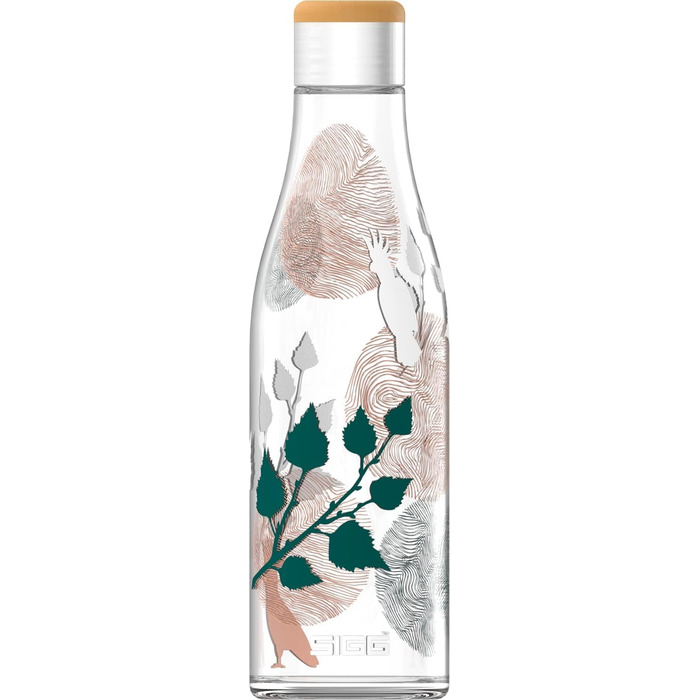 Пляшка для води SIGG Metis Sumatra 0.6 л, скляна, термостійка, без пластику та BPA, герметична, колекція One Tree Planted Birds