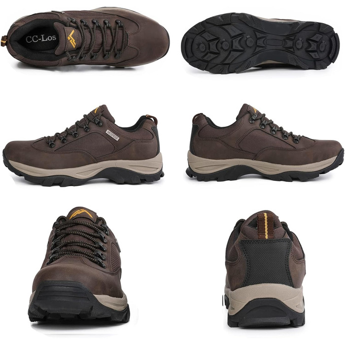 Черевики для трекінгу CC-Los чоловічі водонепроникні, легкі, з антиковзаючою підошвою, з захистом щиколотки, розмір 40-48 (48 EU, Коричневий)