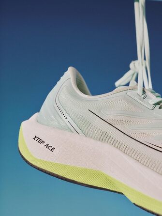 Чоловічі бігові кросівки XTEP One-Piece літні, сітка, дихаючі, з амортизацією, для спорту, тестування, розмір 41 EU, колір: зелений, білий