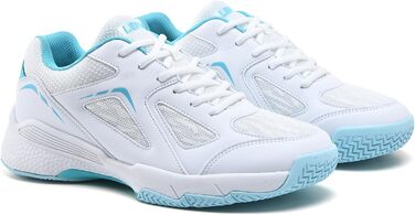 Жіночі тенісні кросівки P601, неслизькі, з амортизацією, стабілізуючі, дихаючі, біло-блакитні, 42 EU