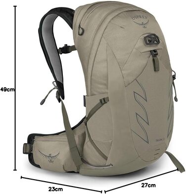 Чоловічий туристичний рюкзак Osprey Talon 22 л з поясом S-M, Sawdust/Earl Grey
