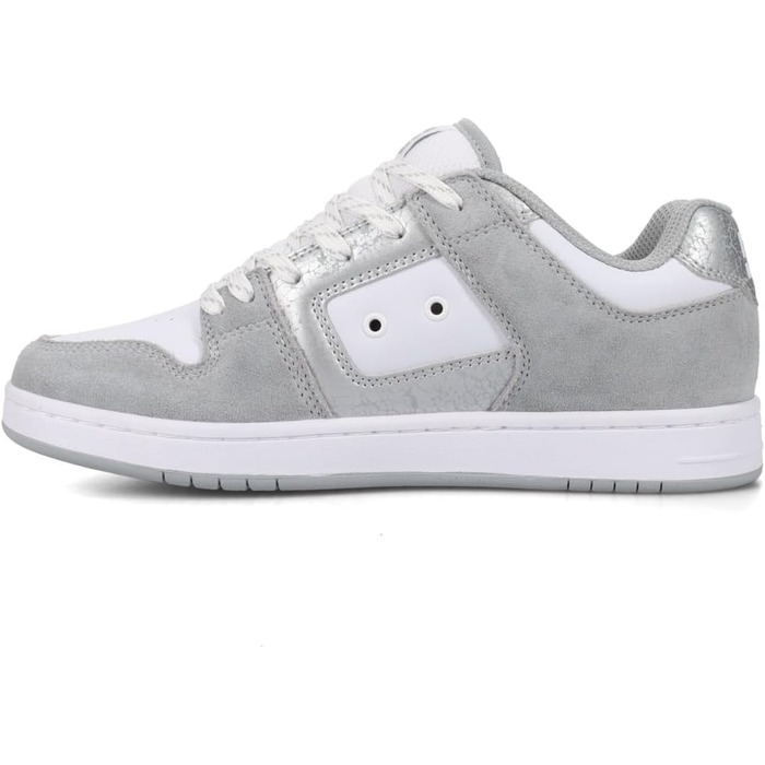 DC Shoes Manteca 4 - жіночі шкіряні черевики (40 EU, сірий/сірий/білий)