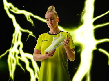 Жіночі спортивні кросівки Kempa Wing Lite 2.0 W, білий, флуоресцентний жовтий, 38.5 EU