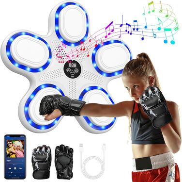 Музична бокс-машина IERAKOR з Bluetooth, 9 швидкостей та режимів, світлові та звукові ефекти, LCD-дисплей