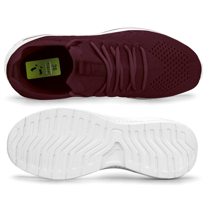 Жіночі кросівки для бігу та фітнесу. Легкі, дихаючі, з неслизькою підошвою. Колір: бордовий, розмір EU 42