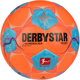 Футбольний м'яч Derbystar Bundesliga Brillant Replica помаранчево-блакитний, висока видимість