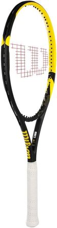 Тенісна ракетка Wilson Pro Open 300г, чорна-жовта, без струн, розмір ручки 3
