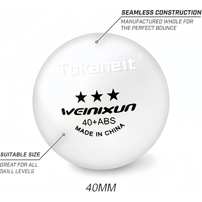 20 тенісних м'ячів для настільного тенісу, поліуретан 40+ якість, різні кольори, тренувальні м'ячі, високоякісні ABS-м'ячі, надзвичайно міцні для внутрішніх та зовнішніх столів для пінг-понгу, змагання та гри. 10 шт. білих + 10 шт. жовтих
