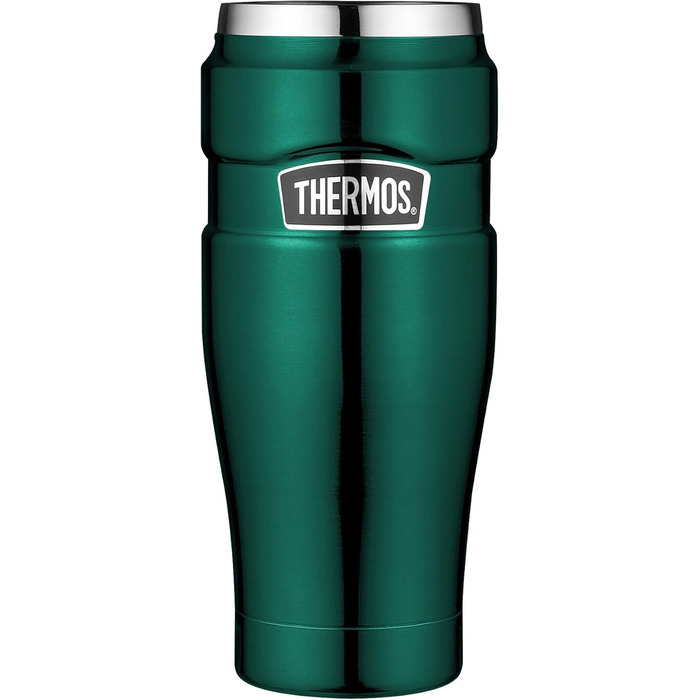 Термокружка THERMOS Stainless King 470 мл, зелена, для кави і чаю, нержавіюча сталь, ізоляційна, герметична, зберігає тепло 7 годин, холод 18 годин, BPA Free, підходить для посудомийної машини