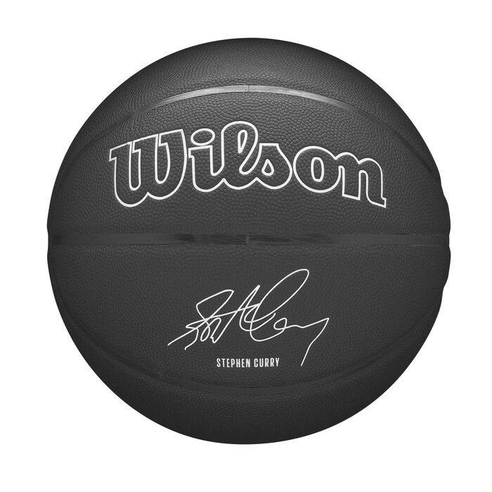 Баскетбольний м'яч Wilson NBA Player Evergreen, розмір 7, чорний, з покриттям Pure Feel, для гри на вулиці, вологостійкий, модель Curry