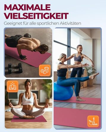 Fitleap Йога-мат Pro з екологічного TPE, нековзкий, гіпоалергенний, безпечний фітнес-мат для йоги, пілатесу та гімнастики