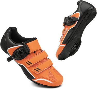 Кросівки для гірського велосипеда MTB (чоловічі/жіночі) з сумісністю SPD, з клітами, помаранчеві, 43 EU