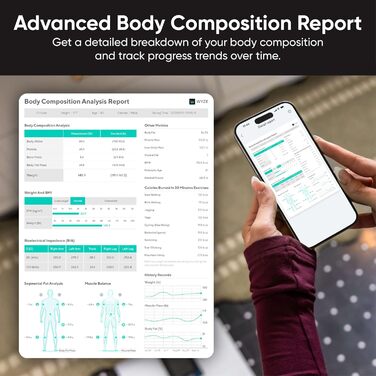 Ваги Wyze Scale Ultra BodyScan Чорні - аналіз складу тіла, Bluetooth
