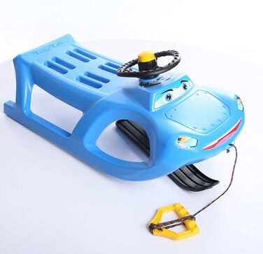 Дитячі санчата Zigi-Zet Control з пластику, з тяговим тросом та керуванням, 2 кольори (блакитний)