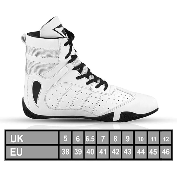 Боксерські рукавички для чоловіків, Муай Тай, кікбоксинг, спаринги, підлітки, боксери, тренери, бойові мистецтва, дихаючі, бодібілдинг, розмір 38-47 (41 EU, білий)