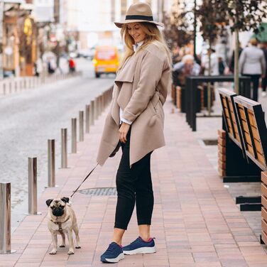 Жіночі кросівки FitVille для ходьби та бігу - широкі, дихаючі, з антиковзкою підошвою, для занять спортом та фітнесом (41 EU, блакитний, неоновий рожевий)