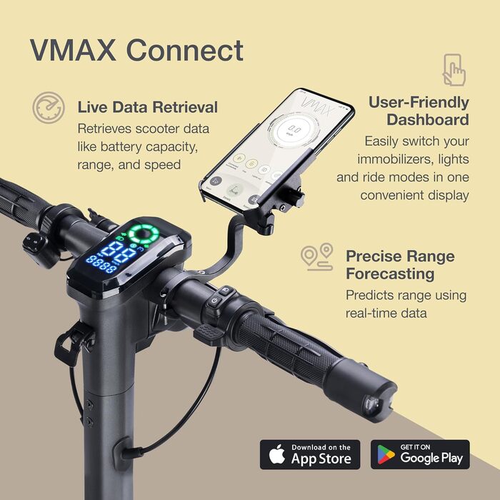Електросамокат VMAX VX2 PRO з допуском до дороги, 500 Вт, 130 кг, поворотники, 45 км, 28% підйом