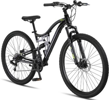 Гірський велосипед Chillaxx Bike Falcon Premium 24/26/27.5/29 дюймів для хлопців, дівчат, жінок і чоловіків, 21 швидкість, дискові гальма, повна амортизація