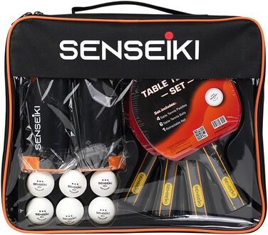 Набір для настільного тенісу: 2 ракетки преміум-класу, 3 тенісні м'ячі, компактний кейс | Комплект для пінг-понгу з ракетками та м'ячами