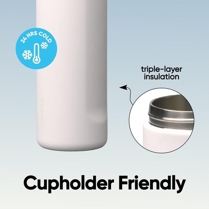 Термобутилка Owala FreeSip із нержавіючої сталі 710 мл, Mint/White (Iced Breeze)