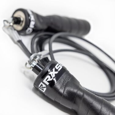 Скакалка Rx Smart Gear Black Ops з регулюванням довжини, чорна, для спорту, фітнесу, кросфіту, ММА, HIIT