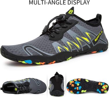 Водні шкарпетки для плавання та дайвінгу WateLves - унісекс, сірі, 46 EU