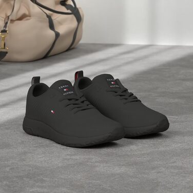 Кросівки Tommy Hilfiger Runner Corporate Knit Rib чорного кольору, 42 EU