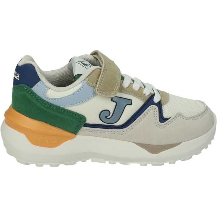 Дитячі спортивні кросівки Joma J3080S2516V, на липучці, еластичні шнурки, багатоколірні, для хлопчиків (30 EU, Бежевий)