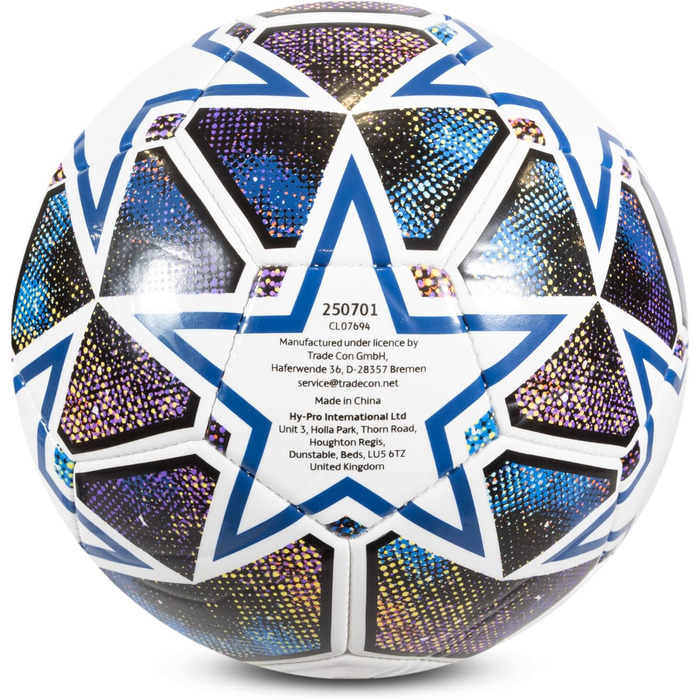 М'яч для футболу UEFA Champions League білий/синій/зелений