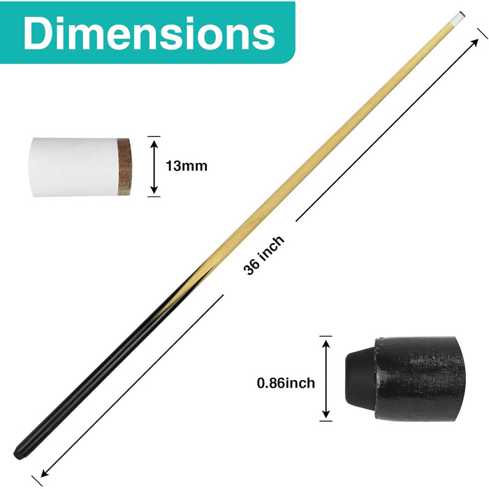 Двохчастинний дерев'яний біліардний міст (2 шт.) 121,9 см