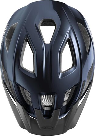 Велошолом ABUS Aduro 3.0 LED для міста та спорту, з заднім ліхтарем, розмір M (52-58 см), синій (Midnight Blue), для жінок і чоловіків