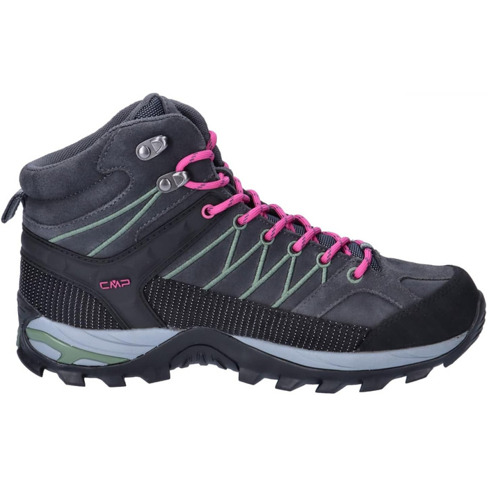 Жіночі трекінгові черевики CMP Rigel Mid Wmn Wp, Антрацит/Мінерально-зелений, 40 EU