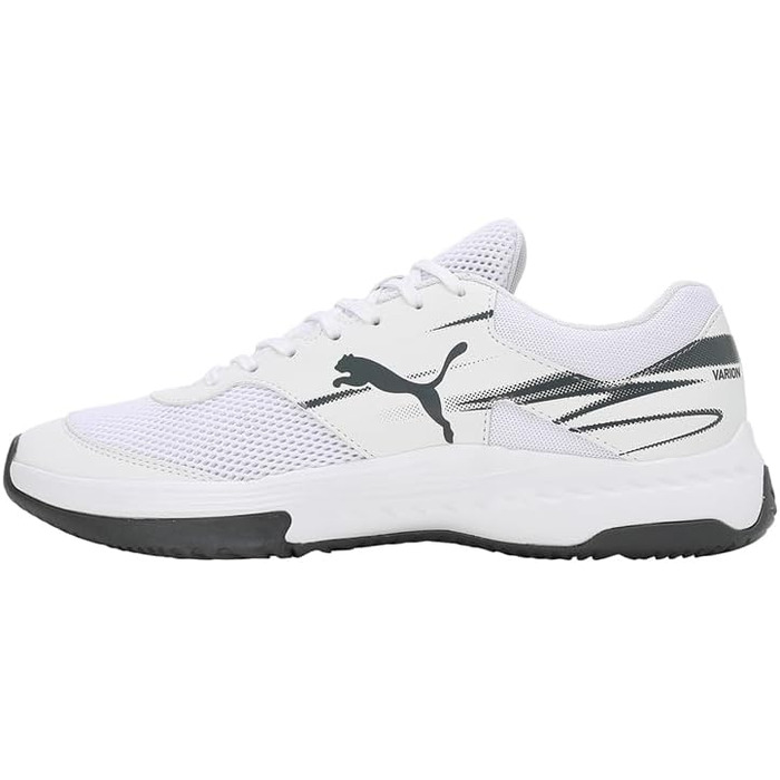 Кросівки для залу PUMA Unisex Varion II Indoor Court Shoe, білі з сірим (Puma White Shadow Gray), розмір 42 EU