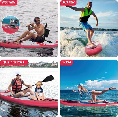 Надувна SUP-дошка ZealWe 320/335 см з аксесуарами, серфборд до 150 кг, комплект: алюмінієве весло, сидіння, рюкзак, насос